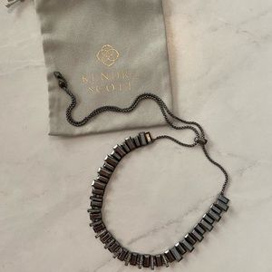 Kendra Scott Gunmetal Adjustable Necklace